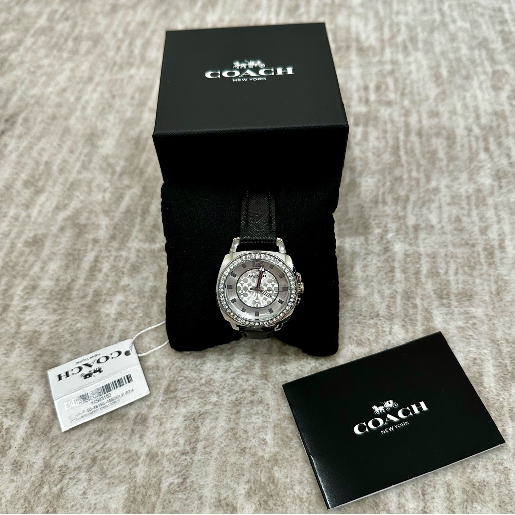 Coach Unisex Silver-Tone Crystal Dial Watch Brand New!